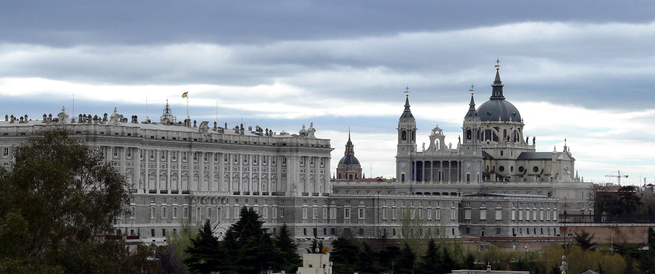 The Paseo de la Castellana in Madrid, the wide boulevard that forms part of the Madrid Marathon course